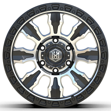 MH019 17"- MATTE BLACK MACHINED FACE