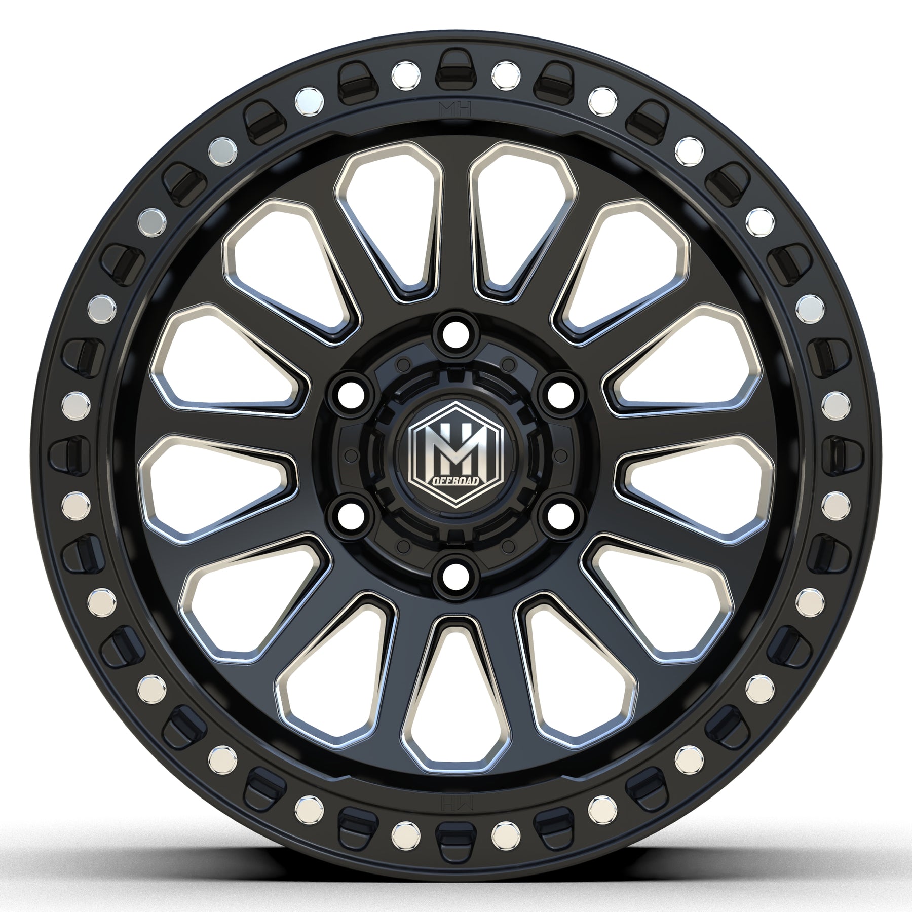 MH017 17"- GLOSS BLACK MILLED