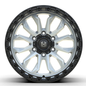 MH004 17"-MATTE BLACK WHITE MACHINE FACE