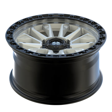 MH004 17"-MATTE BLACK WHITE MACHINE FACE