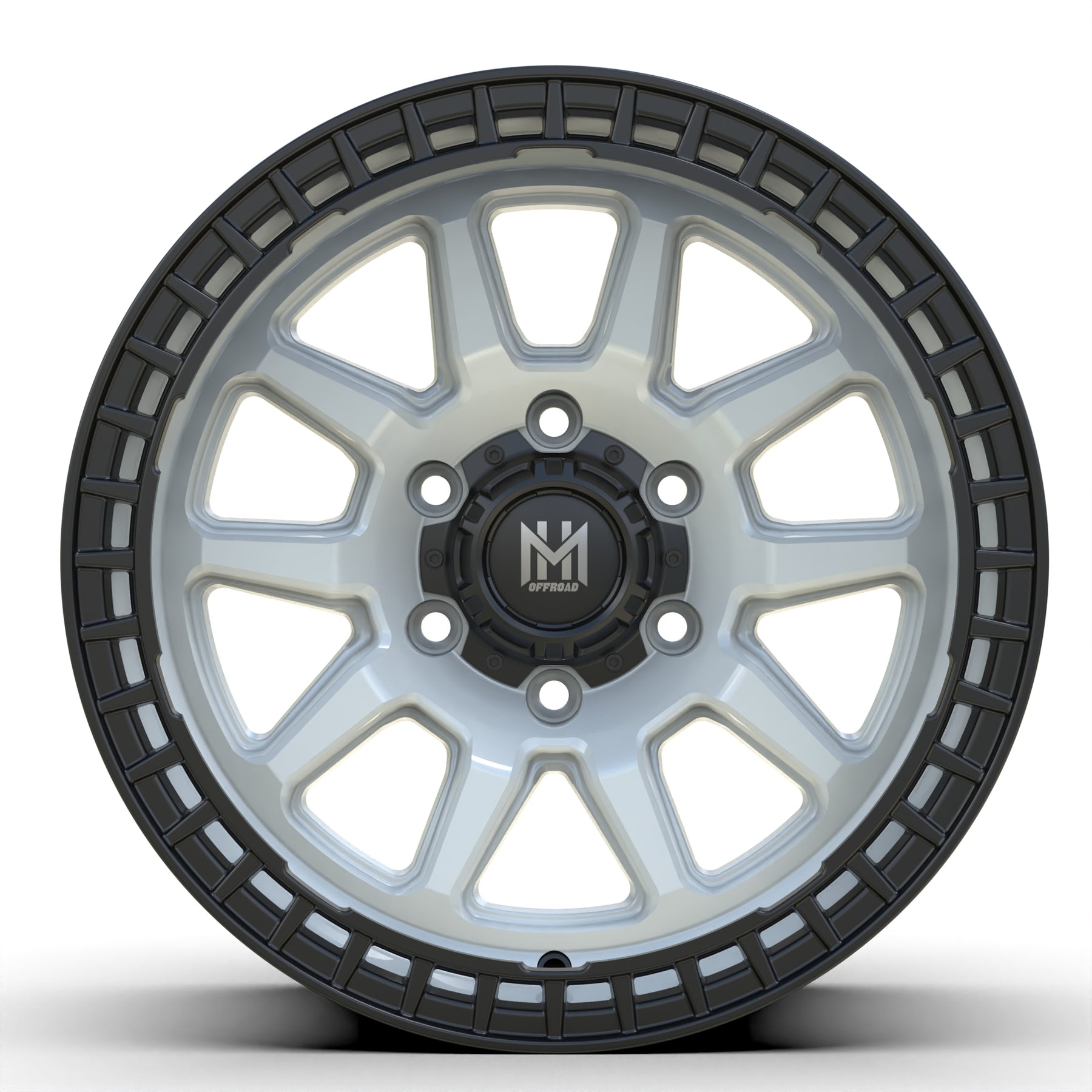 MH005 17"-MATTE BLACK WHITE MACHINE FACE
