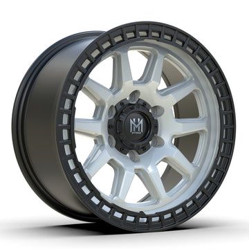 MH005 17"-MATTE BLACK WHITE MACHINE FACE