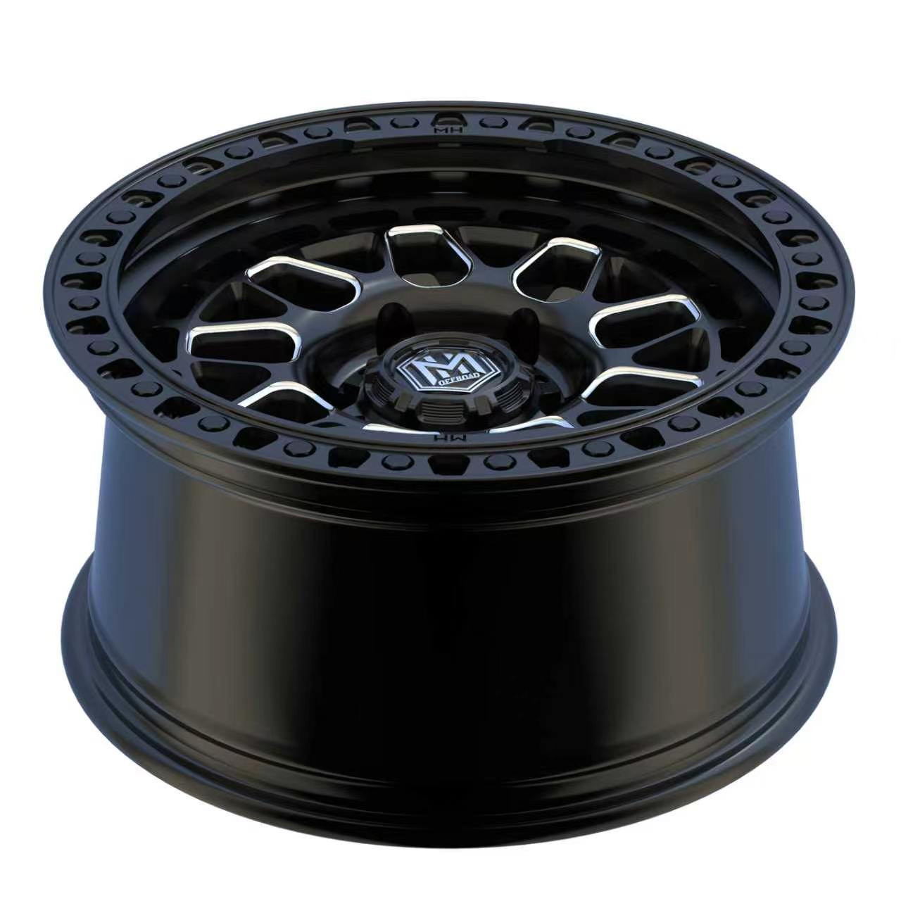 MH016 17"- GLOSS BLACK MILLED