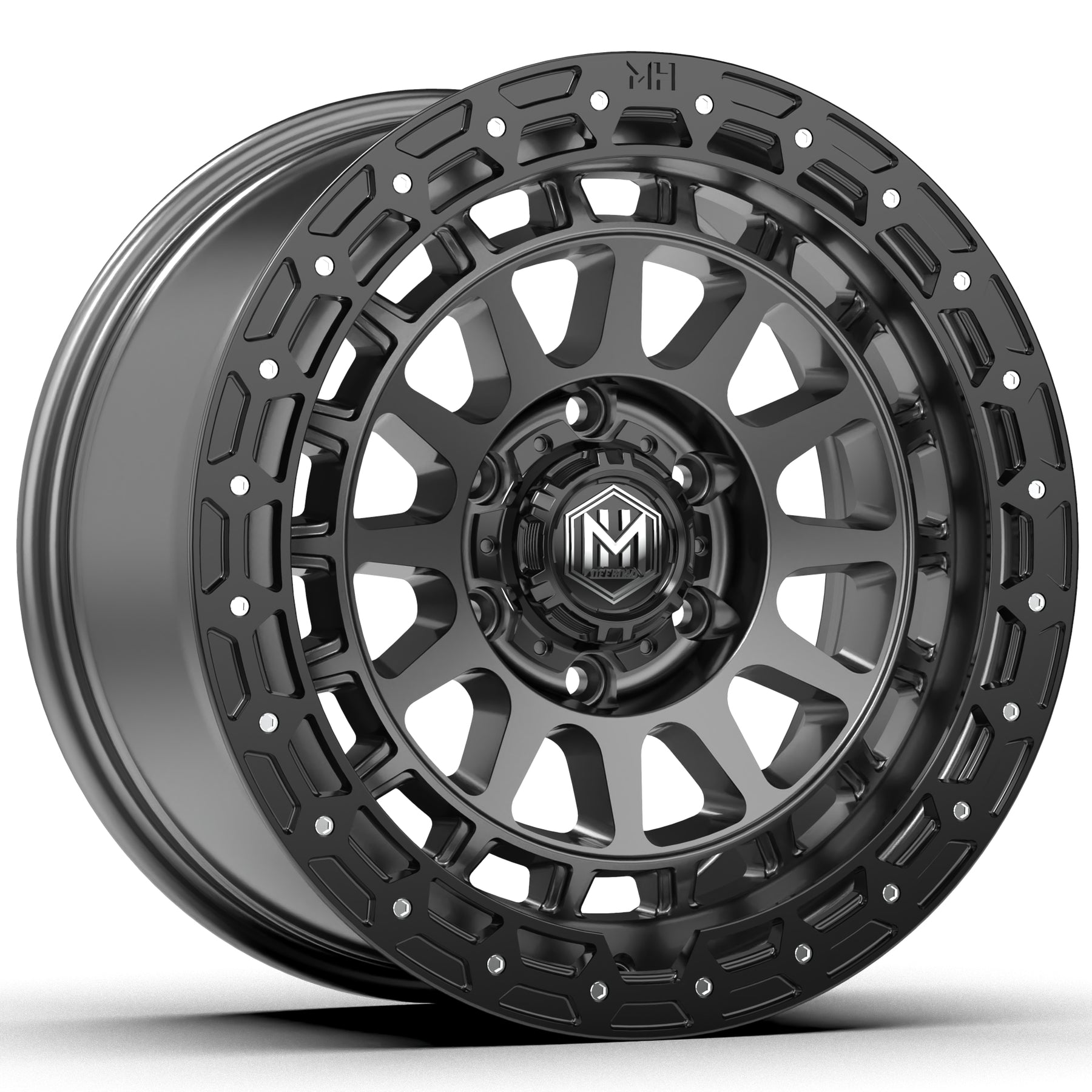 MH010 18"-MATTE BLACK GRAPHITE MACHINE FACE