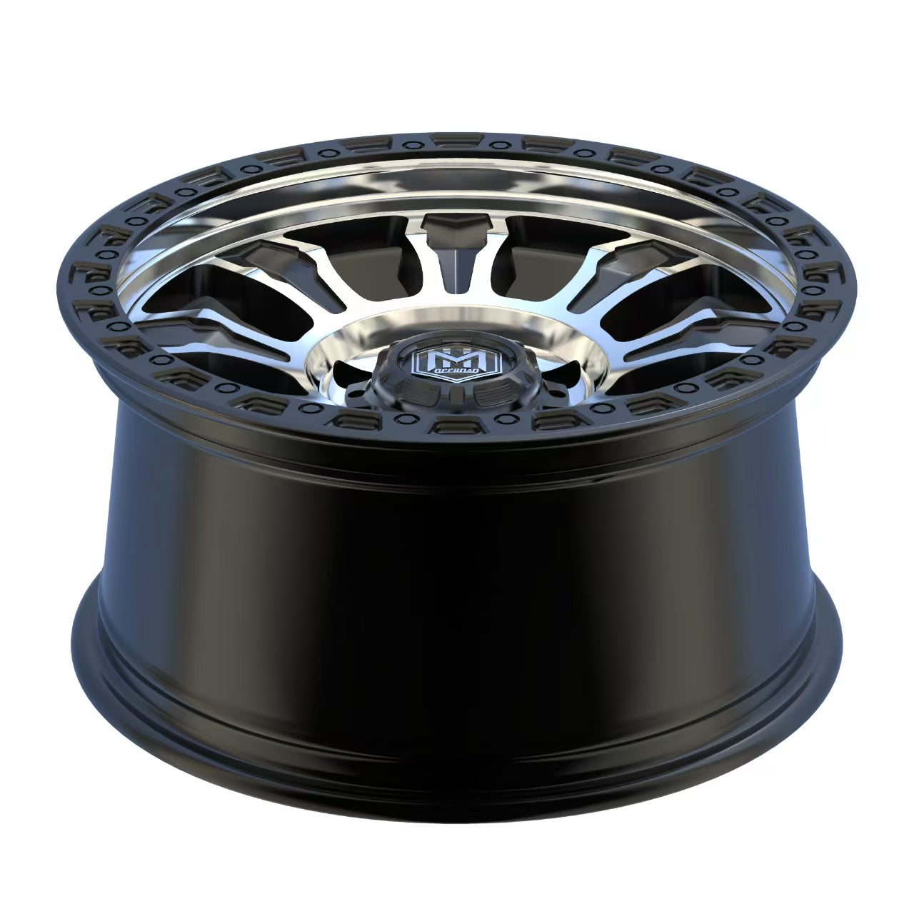 MH019 17"- MATTE BLACK MACHINED FACE