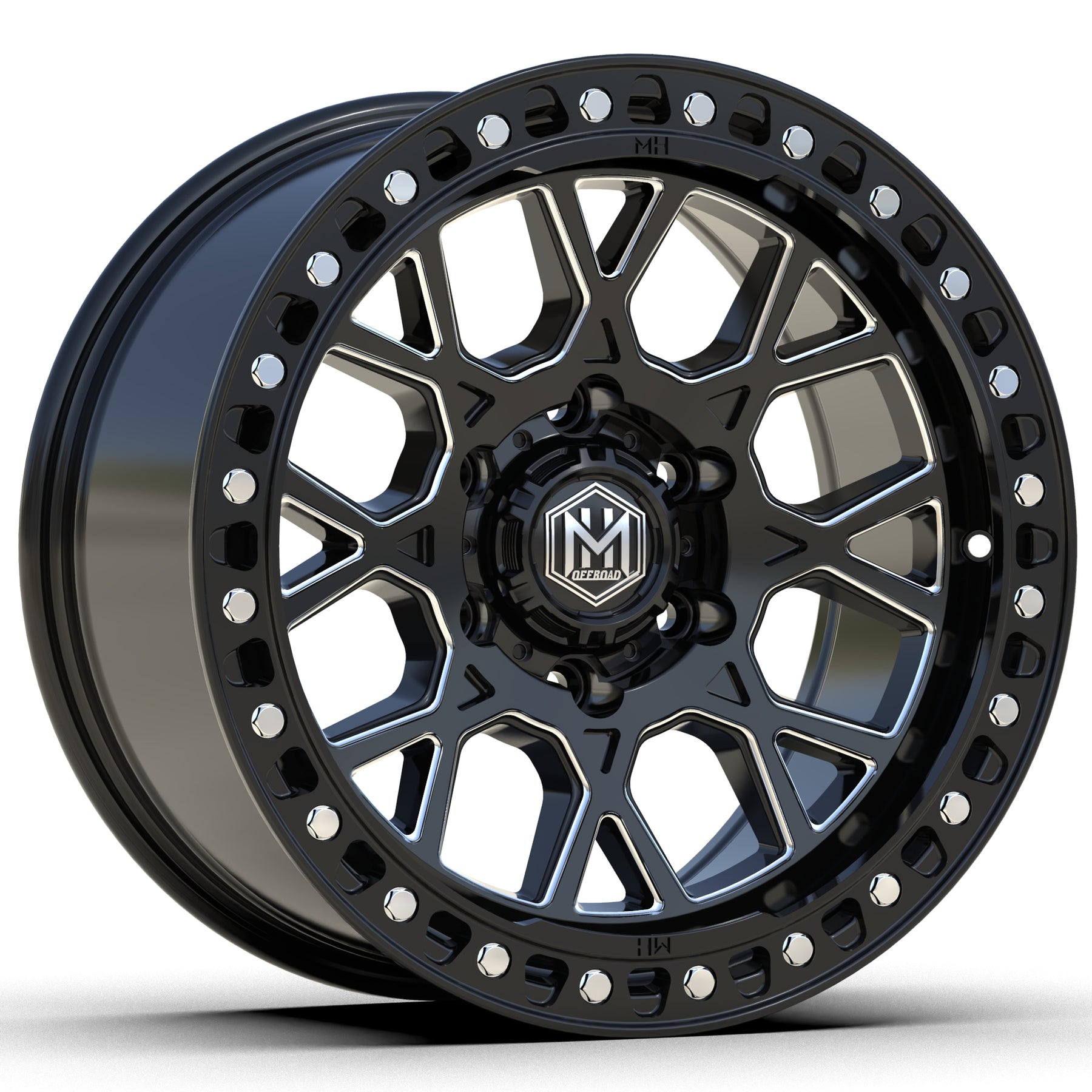 MH018 17"- GLOSS BLACK MILLED